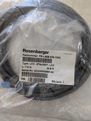 Rosenberger FB-L98B-035-7500 Fiber Optic Jumper 24.6 FT