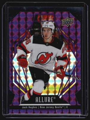 2022-23 Upper Deck Allure #38 Jack Hughes Purple Diamond #/10