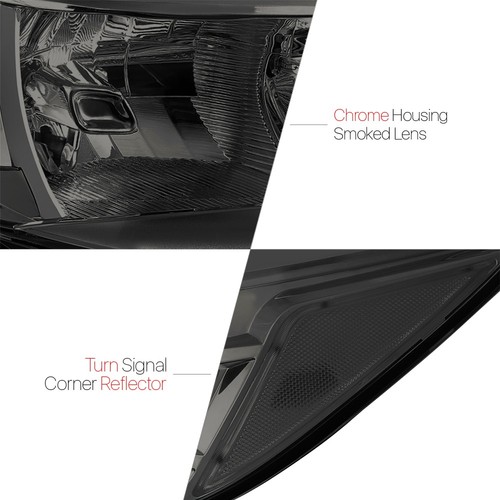 Smoke Tinted Headlight Clear Corner Turn Signal Reflector for 13-16 Ford Escape - 第 2/5 張圖片