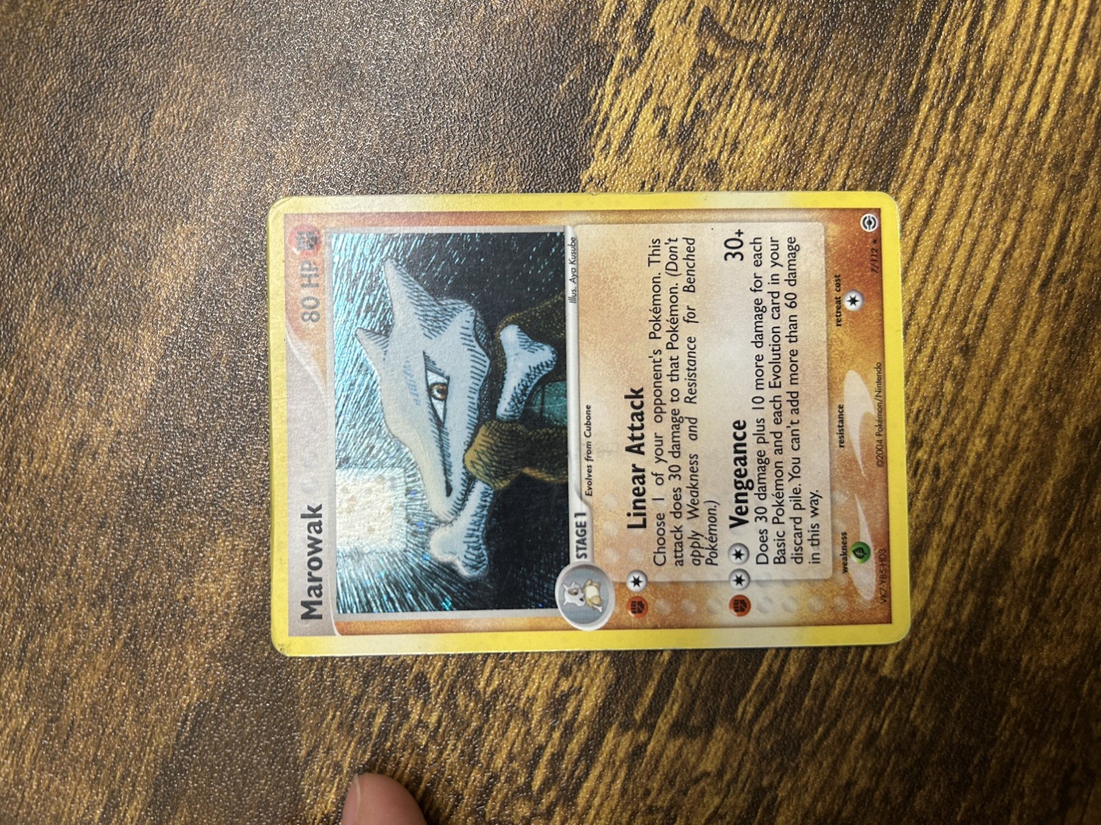 Marowak 7/112 Pokemon Fire Red & Leaf Green Holo Rare Pokemon TCG - NM Card