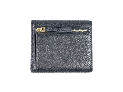 専用ページ Tory Burch Britten Compact Pebbled Leather Wallet in Moose Brown