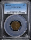 1926-S 1c Lincoln Wheat Cent PCGS XF 45
