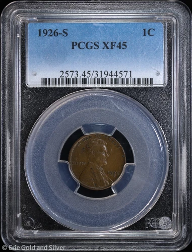 1926-S 1c Lincoln Wheat Cent PCGS XF 45