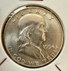 Choice 1954 D Franklin Half Dollar~From Uncirculated OBW