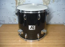 Vintage Rogers Big R 16" x 16” Black Floor Tom Drum Xclnt professional line USA
