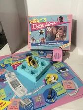 Vintage 1989 Girl Talk Date Line Talking Dating Board Game by Golden No Cassette