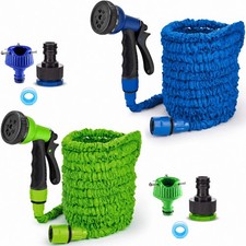 Expandable Magic Garden Hose Anti-Kink Flexible Water Pipe 8 Mode Spray Nozzle