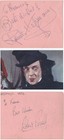 ROBERT(S) HELPMANN & POWELL HAND SIGNED 5.5" x 4" SIGNATURE AUTOGRAPH PAGE & COA