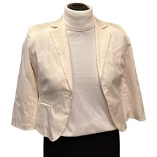 A Line White cotton Blend Blazer. 6