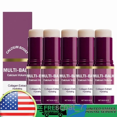 1~5 Pack Calcium Volume Multi Balm Hydrating Facial Skincare Stick with Collagen