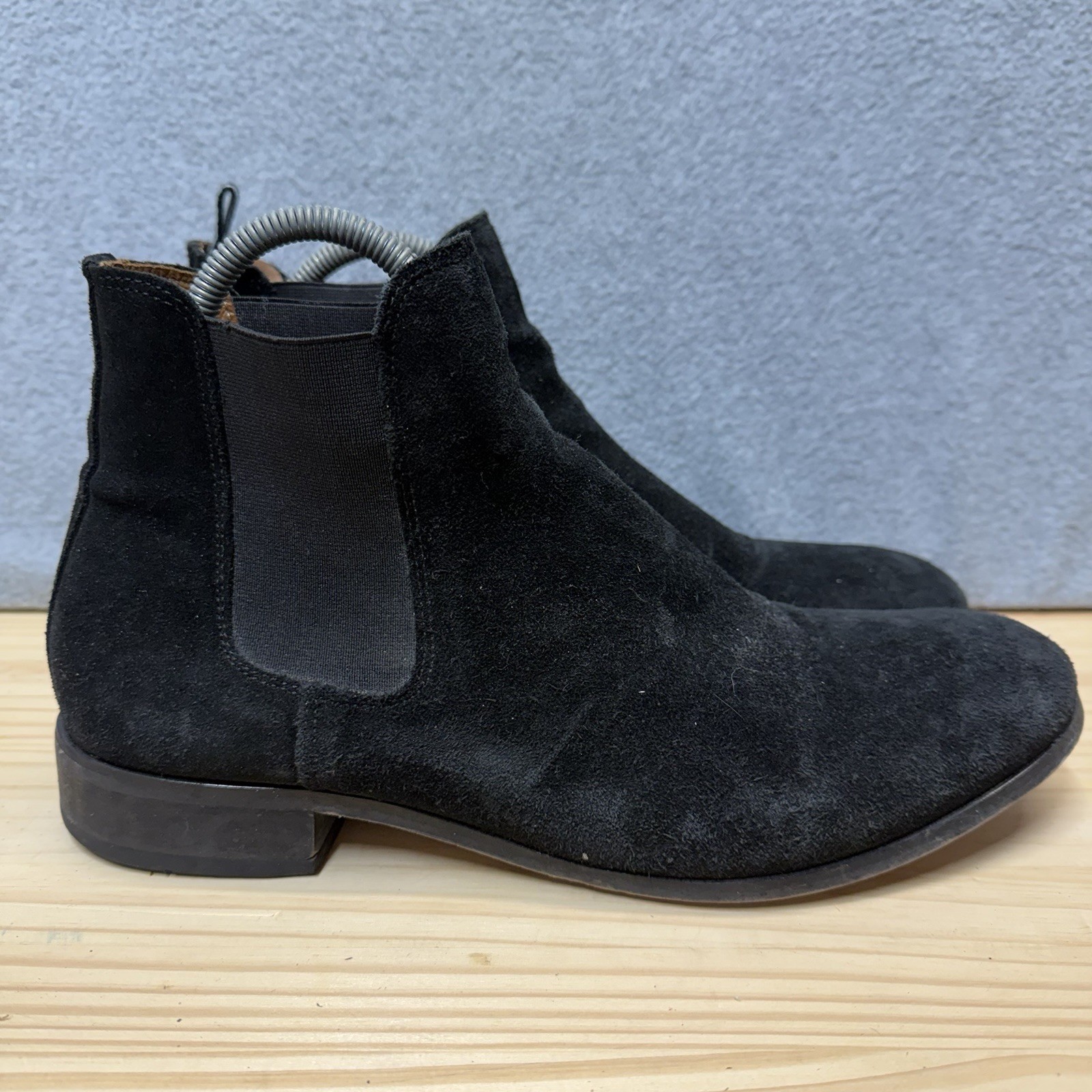 Men's Dev Chelsea Black Suede Ankle Boots by The Shoe Bear EU 44 US 11