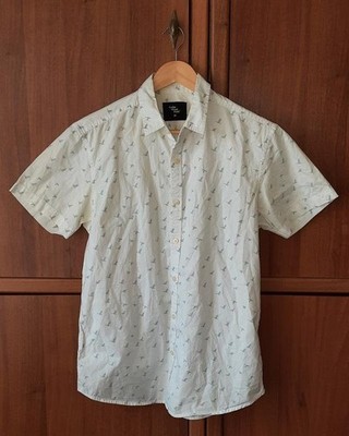 Men Cedarwood State T-Shirt White Cotton 38 / M #SZFY
