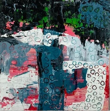 Abstract Landscape Painting Original Acrylic Modern Dark Expressive Wall Art