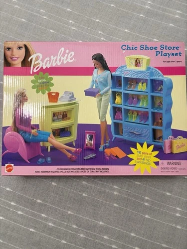 Vintage Barbie Chic Shoe Store Playset 2000 Mattel #88810 Retro Y2k Fun Handbags