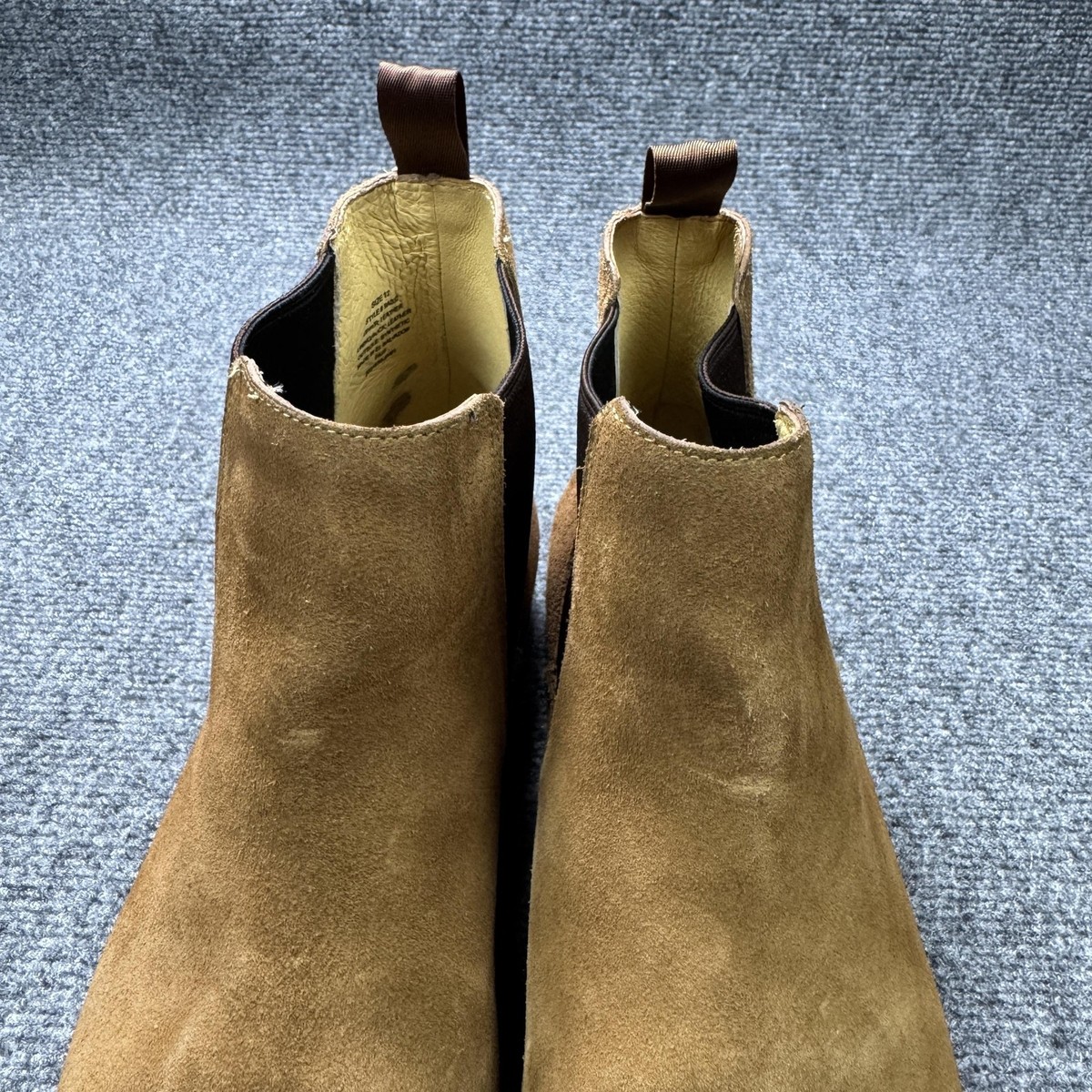 J.Crew Chelsea Boots Mens 12 Brown Suede Elastic Gore Pull  display picture 1