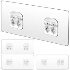 4 Pack Shower Caddy Adhesive , Strong Adhesive Sticker Hooks for Corner Showe...