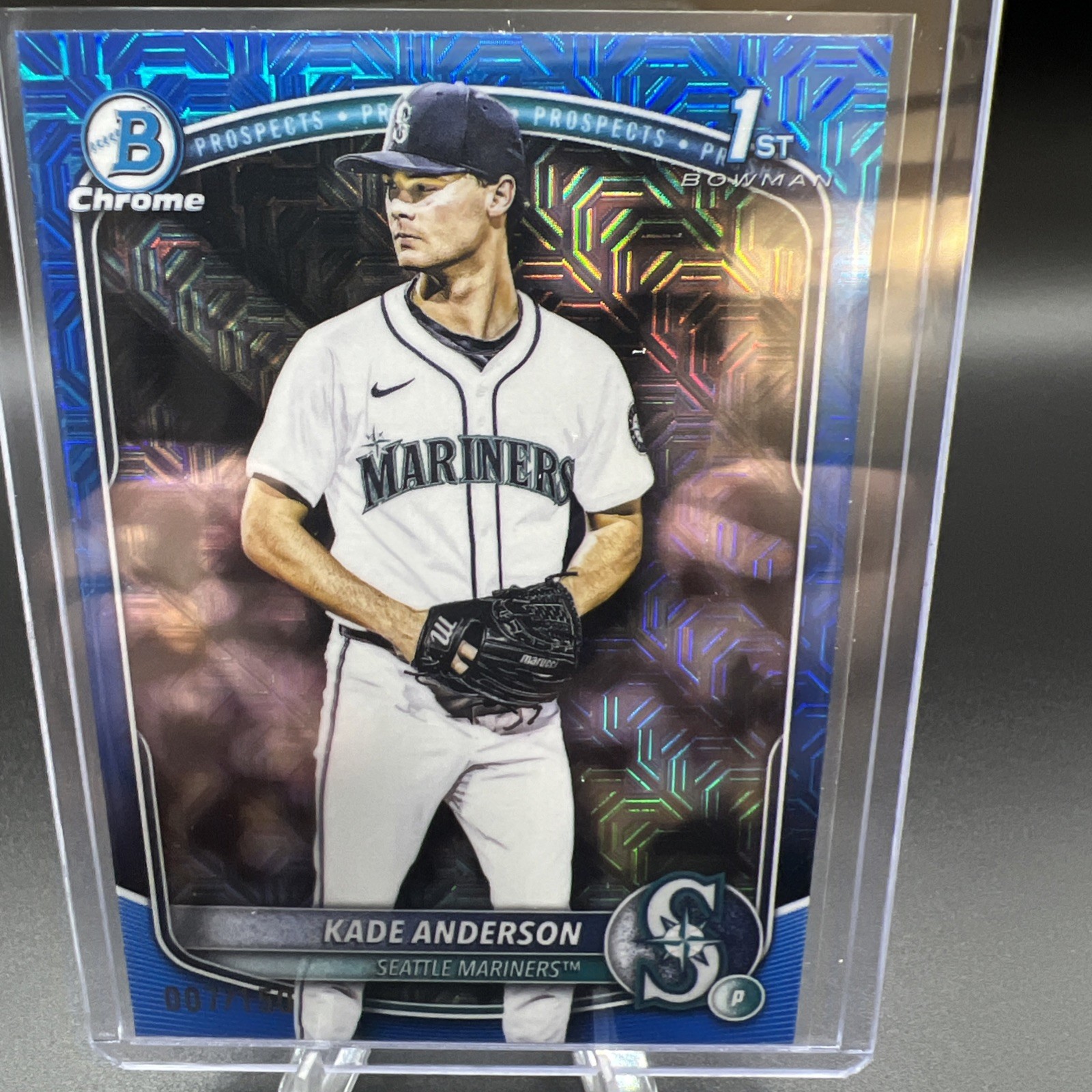 Kade Anderson 1st Blue Mojo Refractor #BDC-3 Mariners RC 2025 Bowman Draft /150