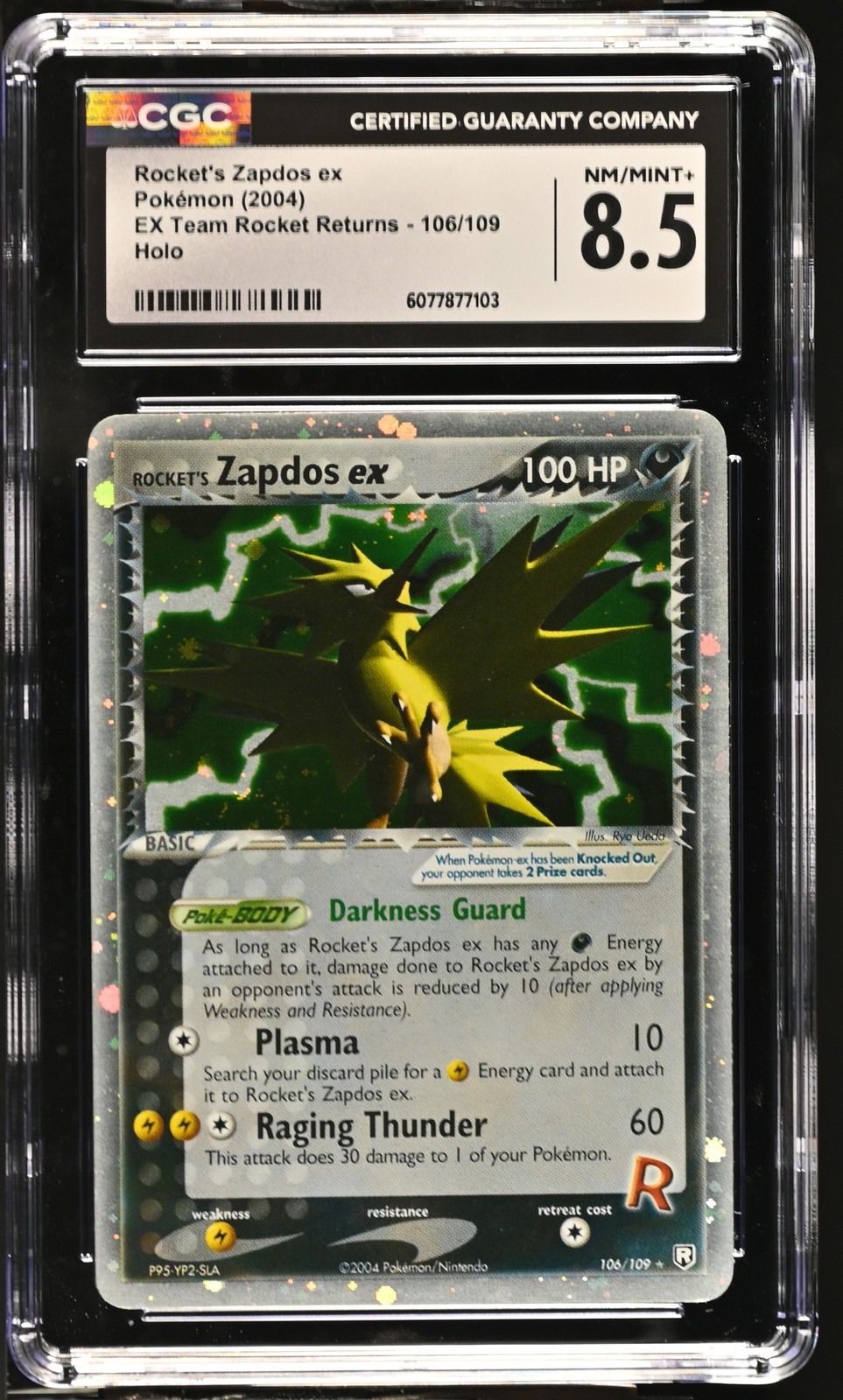 CGC 8.5 Rocket's Zapdos ex 2004 EX Team Rocket Returns 106/109 Holo Pokemon Card