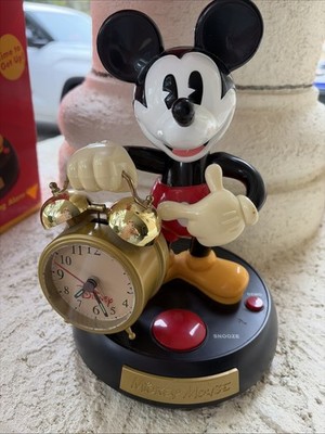 Disney Mickey Mouse Animated Talking Alarm Clock w/ Box – Works