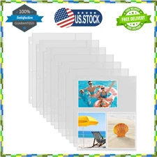 30 Pack Photo Sleeves for 3 Ring Binder - (4x6, for 120 Photos), Archival Photo