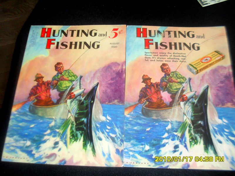 Vintage August 1940 Hunting And Fishing Front and Back Covers