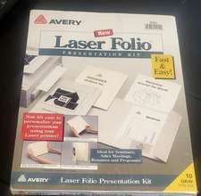 Avery Laser Folio Presentation Kit. Create Presentations Using Laser Printer