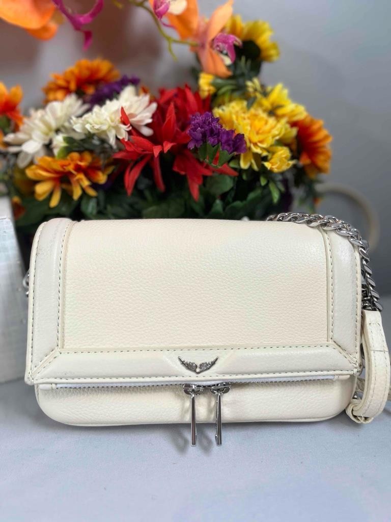 Bolso Bandolera ZADIG & VOLTAIRE Rock Nano Novel Plegable Cadena Correa Cierre Solapa