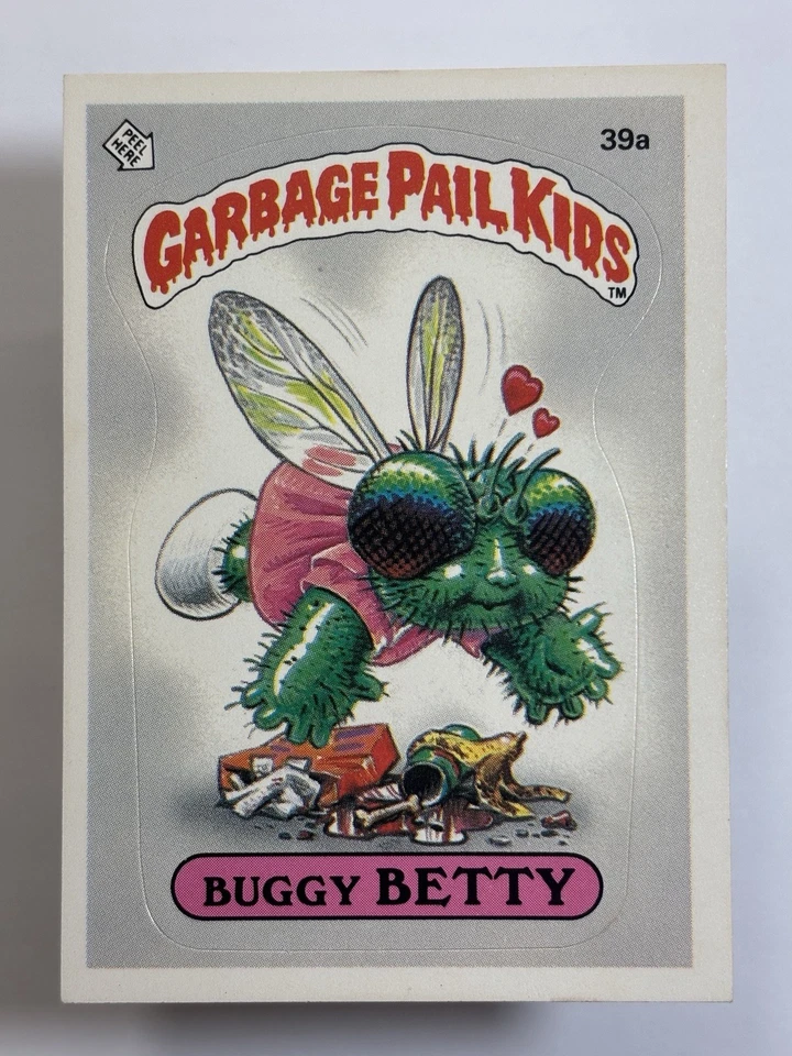 1985 Topps Garbage Pail Kids GPK - Series 1 -Glossy #39a BUGGY BETTY -See PICS! - Image 3 of 4