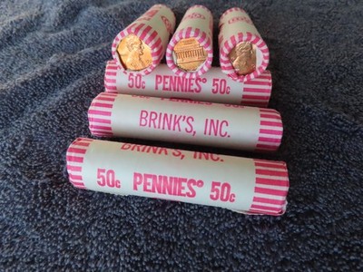 1974-D *Original Bank Wrapped* Uncirculated Lincoln Cent Roll - OBW Penny's ---
