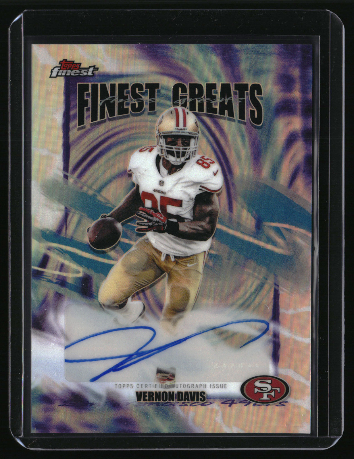 2025 Topps Finest Vernon Davis Finest Greats Refractor Auto #FGA-VD