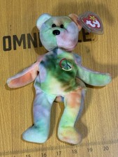 Vintage 1996 TY Beanie Babies Collection - Peace the Bear w/ Tags