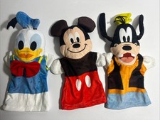 Lot Of 3 Melissa  Doug Hand Puppets Disney Mickey Mouse Goofy Donald