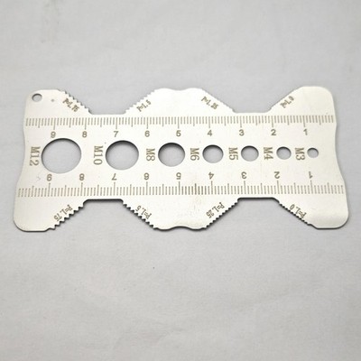 Nut and Bolt Thread Checker Metric Thread Measuring Tool Thread Pitch ...
