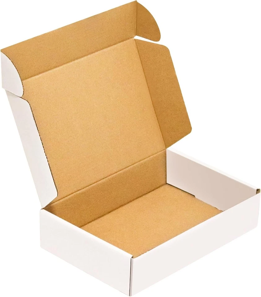 50 White Shipping Boxes, 9x6x2, Corrugated Mailer - Image 3 of 4