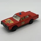 VTG Lesney Matchbox Superfast 1968 #59 or 73 Mercury Red Fire Chief Car Diecast