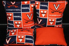 VIRGINIA CAVALIERS 4 CORNHOLE BEAN BAGS BAGGO TOSS Top Quality ACA Standard New 