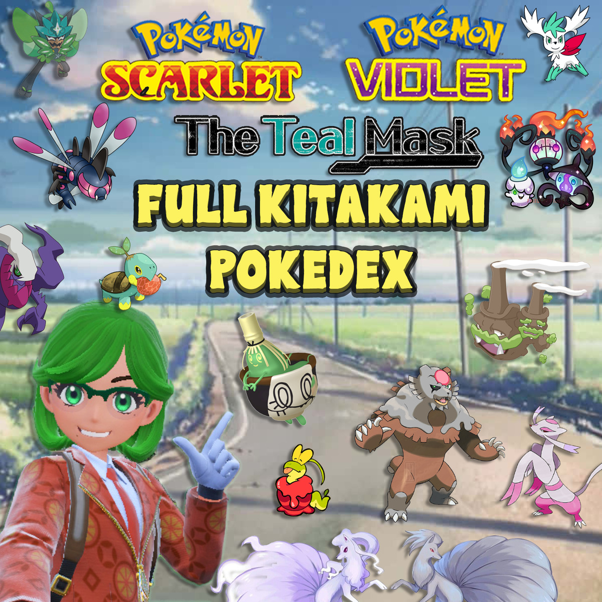 Pokemon Scarlet + Violet Complete Kitakami Pokedex · All the new