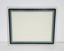 Pfaltzgraff Ocean Breeze Glass Cutting Board Counter Saver 15"x12" Rectangular