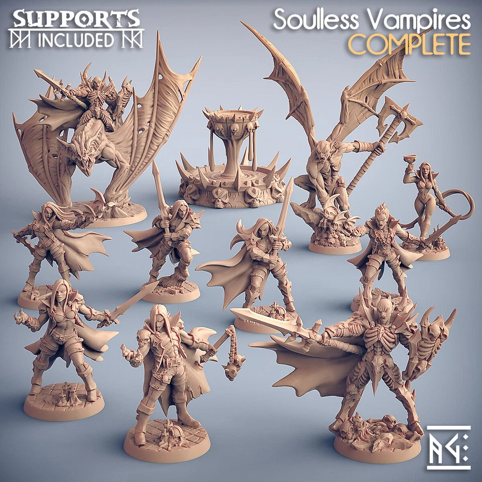 Artisan Guild Miniature D&D/wargames Soulless Vampires in resina 3d print