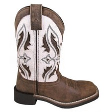 Smoky Mountain Youth size Brown white NATALIE WESTERN COWBOY BOOTS Size 4 5 6 7