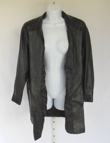 RIVOLI CAPPOTTO DONNA PELLE DI VITELLO ITALIANO NERO TAGLIA 9 PROBABILMENTE MAI INDOSSATO!!! - Foto 8 di 11
