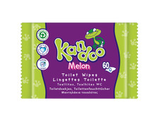 Kandoo Melon Feuchttücher – spülbar, 95% Wasser, parfümfrei, plastikfrei, 60Stk.