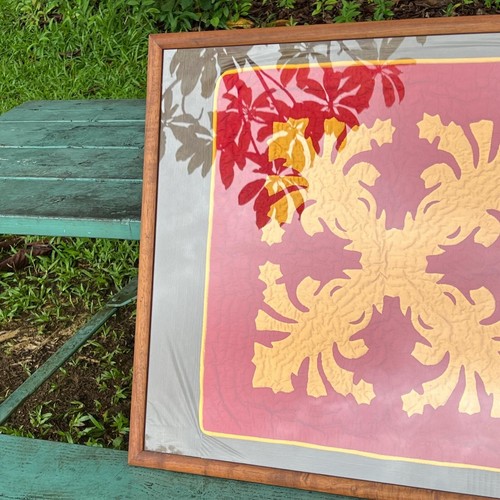 Hawaiian Quilt Framed Koa Wood - Picture 8 of 10