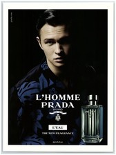 Pubblicità Stampa L'Homme Prada L'eau, Fragranza Uomo Milano Colonia Modello Uomo Ombra 