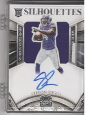 2015 STEFON DIGGS CROWN ROYALE ROOKIE SILHOUETTES JERSEY AUTOGRAPH SP 153/299