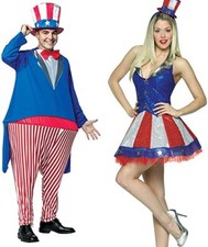Uncle Sam  Aunt Samantha USA Patriotic Single or Couples Costume 4th of July