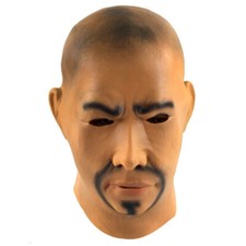 Black man bald latex mask