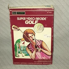 Super Video Arcade Golf Sears Tele-Games 1 Overlay Card Intellvision No Reserve