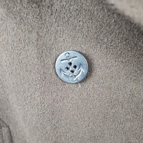 Vintage Forecaster of Boston Brown Wool Blend Double Breasted Navy Pea Coat SZ 8 - Picture 2 of 22