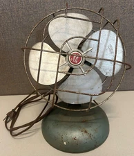 Vintage Super Lectric 9" Oscillating Table Fan TESTED